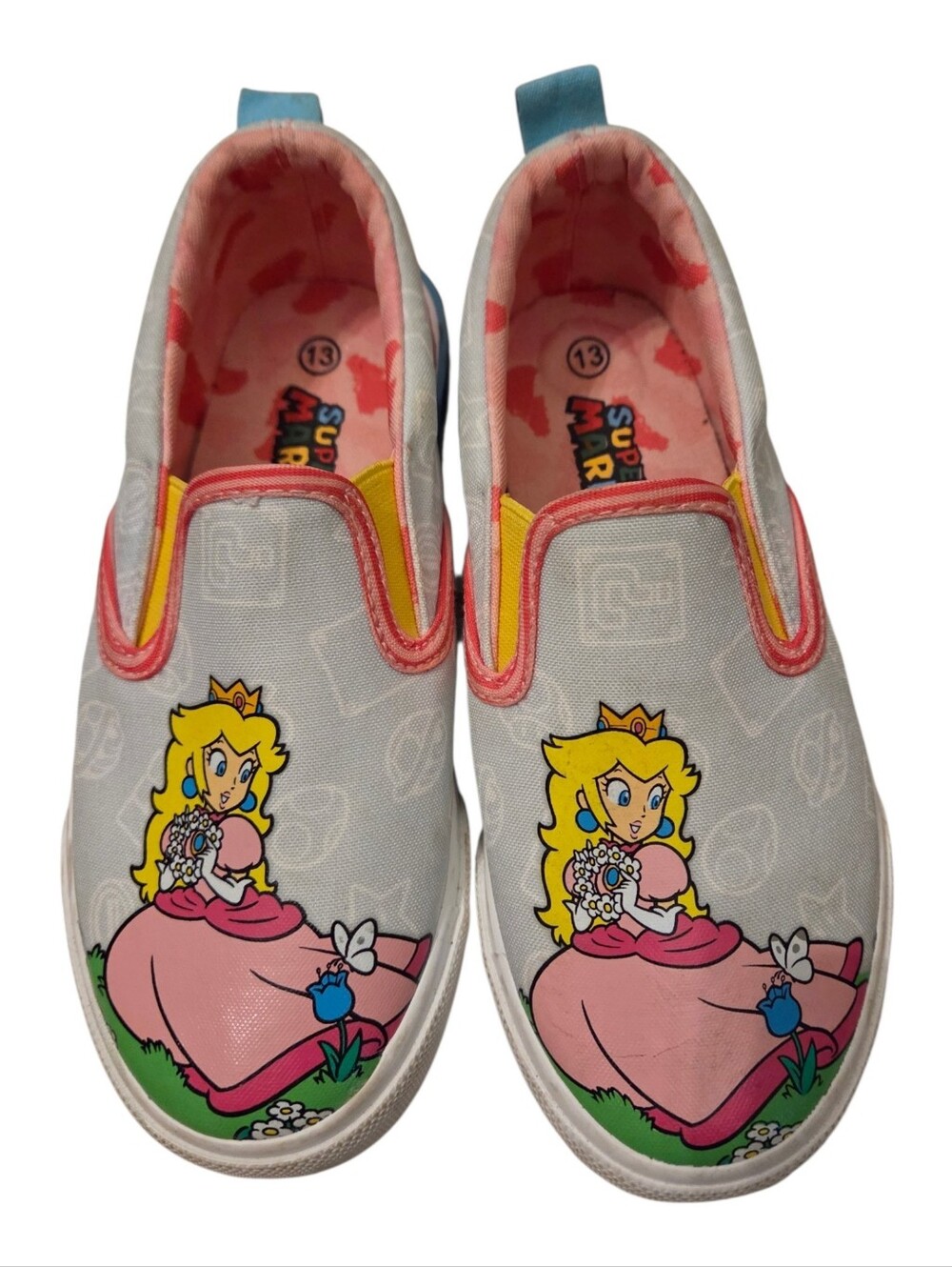 Princess Peach Low Top Slip On Shoes